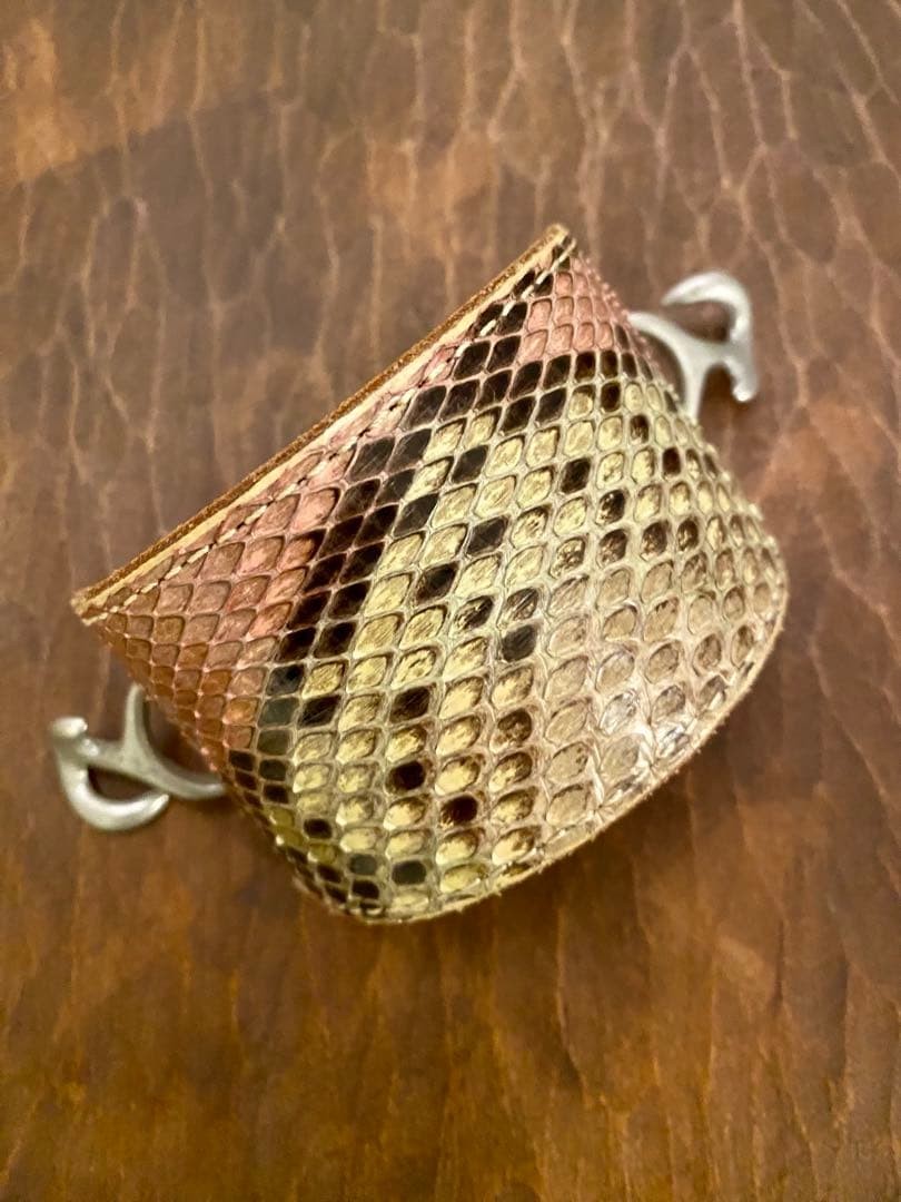 ISAMU KATAYAMA BACKLASH Python Leather Bracelet P… - image 2