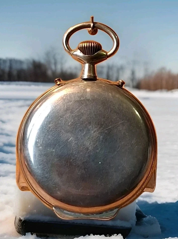 Pocket watch Regulateur with alarm Swiss patented movement 68 mm width work fine - Image 4 of 4