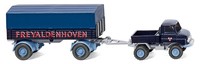 Wiking - Mercedes Unimog U411 4X2 Pritsche Mit 2-Achs-AnhäNger - 1/87 - WIK03...