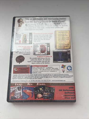The Ultimate Human Body 2.0 by DK Multimedia for Windows CD-ROM Vintage 1996 - Picture 3 of 4