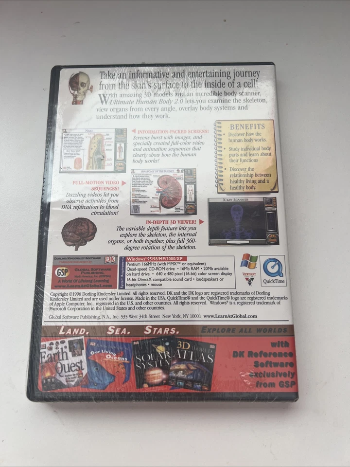 The Ultimate Human Body 2.0 by DK Multimedia for Windows CD-ROM Vintage 1996 - Image 3 of 4