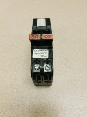 1- FEDERAL PACIFIC FPE NC230 30 AMP 2 POLE THIN CIRCUIT BREAKER STAB-LOK SPACE
