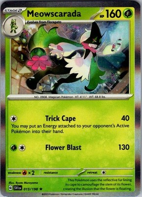 Meowscarada Holo Rare SV01: Scarlet & Violet Base Set 015/198 MP