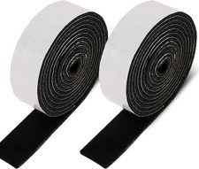 2 Rolls 60 X 1 Inch Felt Strips with Adhesive Backing, Non Slip Black