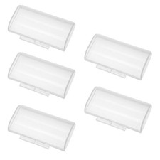 5 Pcs Battery Storage Case Holder Storage Transparent 2 x AAA Batteries Capacity