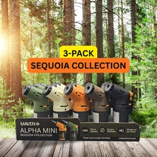 3-Pack Maven Alpha Mini Torch Lighters – Sequoia Collection, Single Flame
