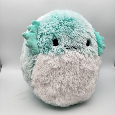 Squishmallow Flannery Bearded Dragon Plush Toy 12'' Teal Furry Sewn Eyes Kawaii