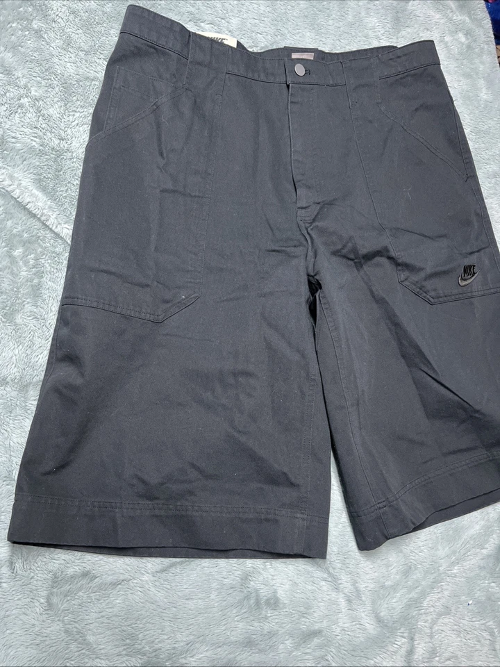 Pantalones Cortos de Denim Nike Supreme Para Hombre 40 Sueltos Hip Hop Grunge Patinador Ropa de Calle Negros Foto 3 de 4