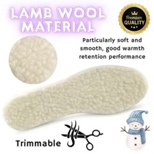 Sheepskin Wool insoles Lambswool Fluffy Insoles Cushioned Inner Sole Shoe Liners