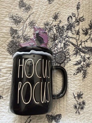 Witch On Broomstick Purple Moon Hocus Pocus With Topper New