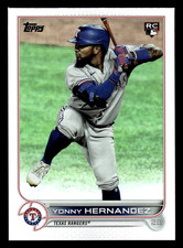 2022 Topps Yonny Hernandez Rookie Rainbow Foil #363 - Texas Rangers