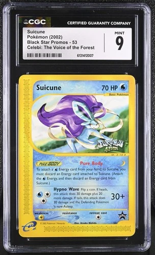 2002 Pokemon Game 4EVER Promo 53 Suicune Black Star CGC 9