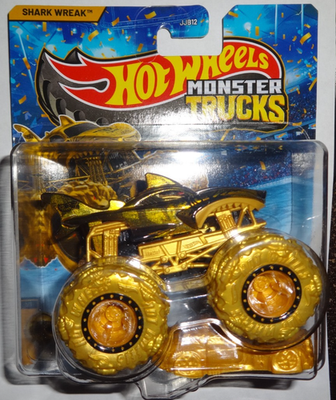 2026 Hot Wheels Monster Trucks Sharks Wreak Gold 1/1 Limited