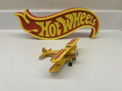 Matchbox 1991 Crunchie Plane Toy Yellow Cadburys Stearman SB39 Vintage Biplane - Image 1 of 4