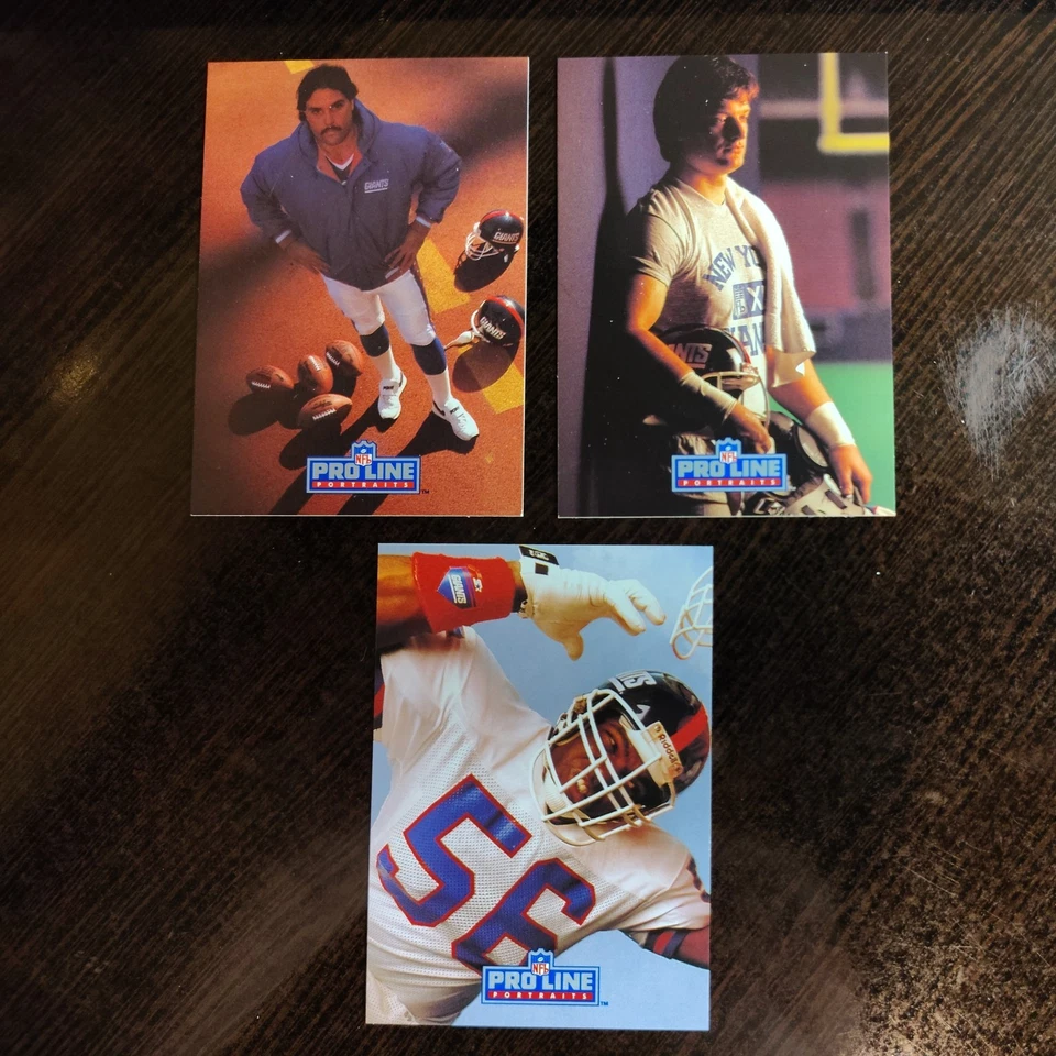 1991 Pro Line Portraits - Handley, Riesenberg, Taylor, Landeta - New York Giants - Image 2 of 4