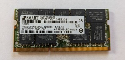SMART 16GB DDR3L ECC SO-DIMM PC3L-12800E 1600MHz 2Rx8 Laptop/Server RAM