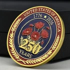 2026 USA 250th Anniversary Coin - Liberty Bell, Poppies, American Heritage Medal