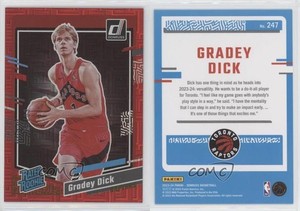 2023-24 Panini Donruss Rated Rookie Choice Red /99 Gradey Dick #247 Rookie RC