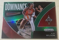 A'JA WILSON 2022 Panini Prizm WNBA Dominance Green Prizm #14 Las Vegas Aces