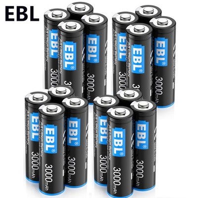 EBL 16x 1.5V AA Lithium Batteries 3200mAh Double A Battery for Blink Camera