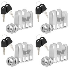 Zoofen 4 Pcs Cabinet Locks with Keys 1-1/8" Long Cam Locks Keyed Different Ru...