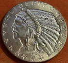 (HCJ) Indian Head Half Eagle Tribute 1 Troy Oz .999 Fine Silver Round RARE