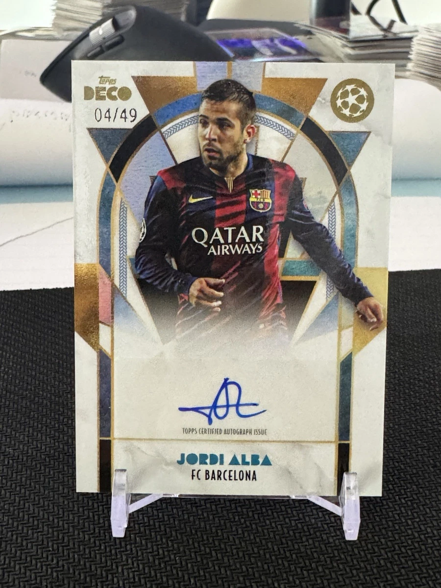 Carte Dédicacée Jordi Alba - FC Barcelone & Espagne - Autographe Original