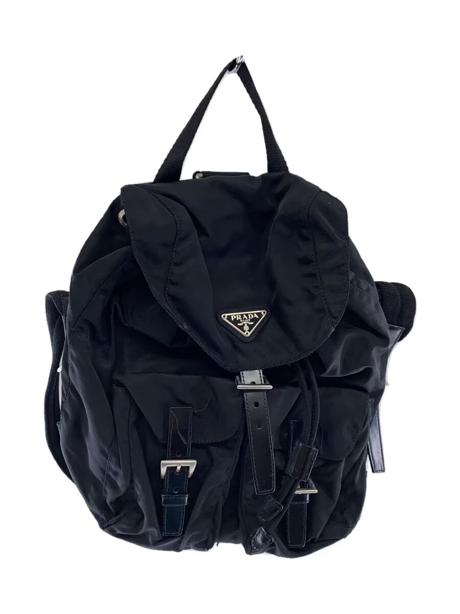 PRADA Backpack Nylon BLK Solid 1BZ811 - image 1