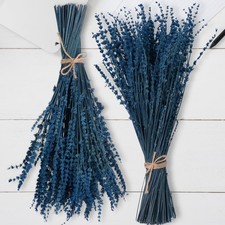 2 Bundles 350 Stems Dried Blue Lavender Flowers, 17" Dried Lavender Bundles D...