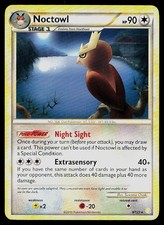 Pokemon Card Noctowl HeartGold & SoulSilver 8/123 Rare