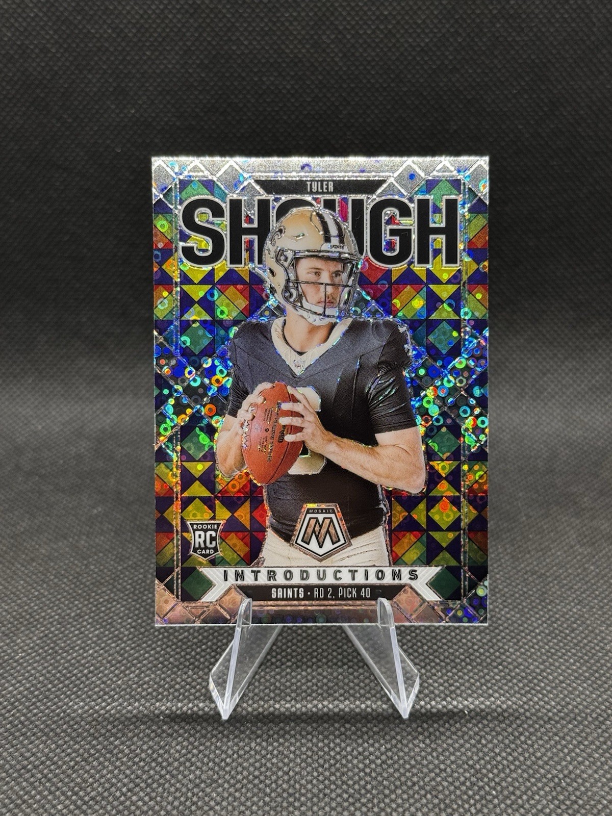 2025 Panini Mosaic - Tyler Shough Introductions - No Huddle Silver