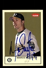 Signed Baseball Card Auto Marco Scutaro 2005 Fleer Tradition #90 Oakland A's
