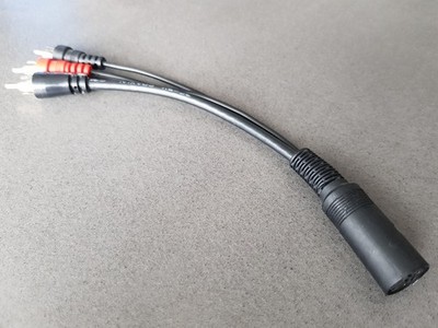 Audio Video Adapter DIN Kupplung 6pol. zu 3x Cinch RCA jack Stecker