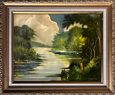 Harold Newton Oil On Canvas Painting-Florida Highwaymen Art-Provenance
