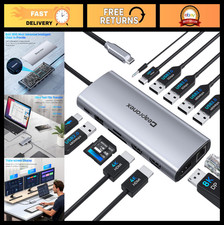 14-in-1 USB C Docking Station - Triple Display 4K/8K, HDMI, USB 3.0, RJ45, PD 10