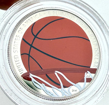 2020 Basketball Hall of Fame Colorized Silver Half Dollar  - 97143