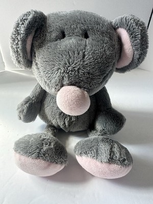 Ty Classic Plush Rocker The Mouse Gray With Pink Nose 10'' Stuffed Animal Grey