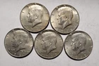 Kennedy Half Dollar, 40 percent silver, lot of 5 circulated coins