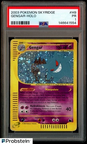 2003 Pokemon Skyridge #H9 Gengar Holo PSA 1 PR
