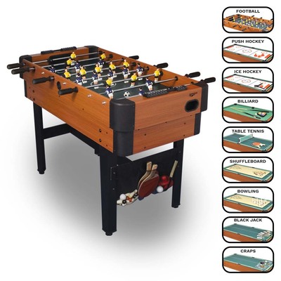 Der CARROMCO CAMPUS-XT 9in1 Multifunktionstisch Teleskopstangen 122x62x85cm 32kg