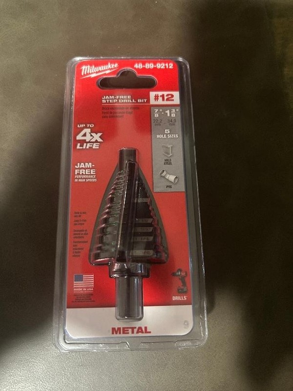 Milwaukee (48-89-9212) 12-Step Drill Bit   4x Life