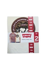 Boys Levi  s 2 Pack Tee Red/White Size M 7/8 NWT