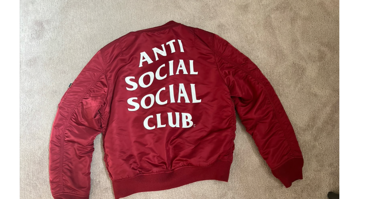 ミリタリージャケット Anti Social Social Club  MA-1 Alpha Anti Social Social Club x Alpha Industries MA-1 Bomber Jacket Red