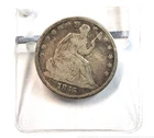 1845 O New Orleans Seated Liberty 50C Fine Silver Half Dollar Coin