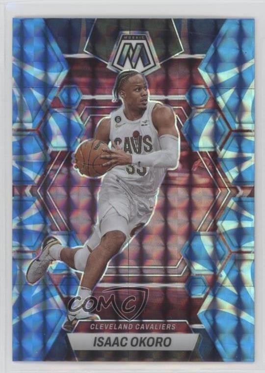 2022-23 Panini Mosaic Reactive Blue Mosaic Prizm Isaac Okoro #45 12xy