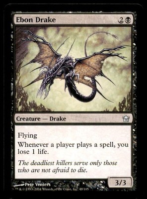 MTG Ebon Drake LP Light Play Fifth Dawn [3647]