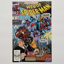 Web Of Spider-Man #65 (1990) Acts of Vengeance, Gemini - We Combine - VF/NM  ~A1
