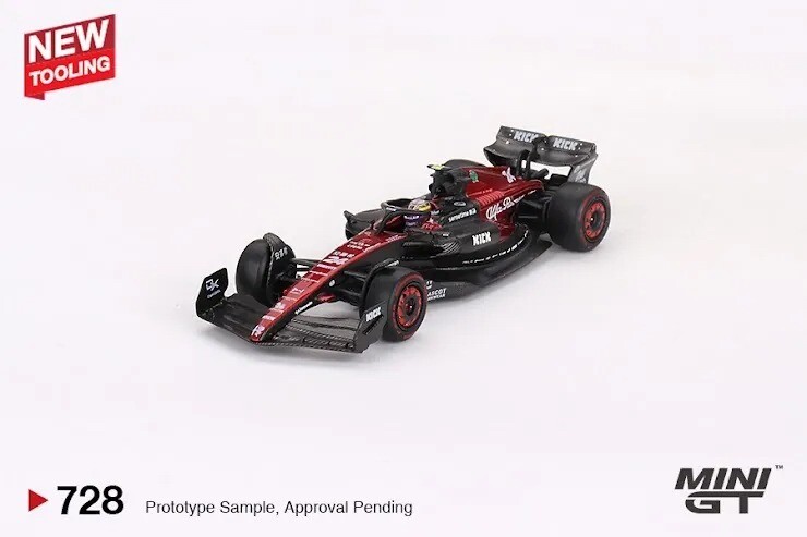 In Stock) Mini GT #728 Alfa Romeo C43 #24 Zhou Guanyu 2023