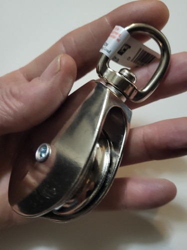 4 1/8" single sheave pulley with 5/8" swivel eye. sailing lines, flag poles - Bild 1 von 4