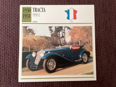 Tracta, Typ E, 1930-31, Sportklassewagen, Frankreich, Sammlerkarte